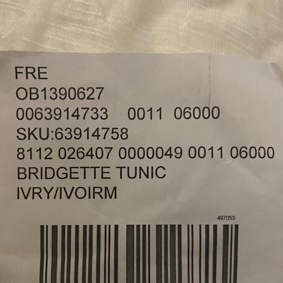 NWOT Free People Elegant White Women's "Bridgette" Tunic - Picture 10 of 10